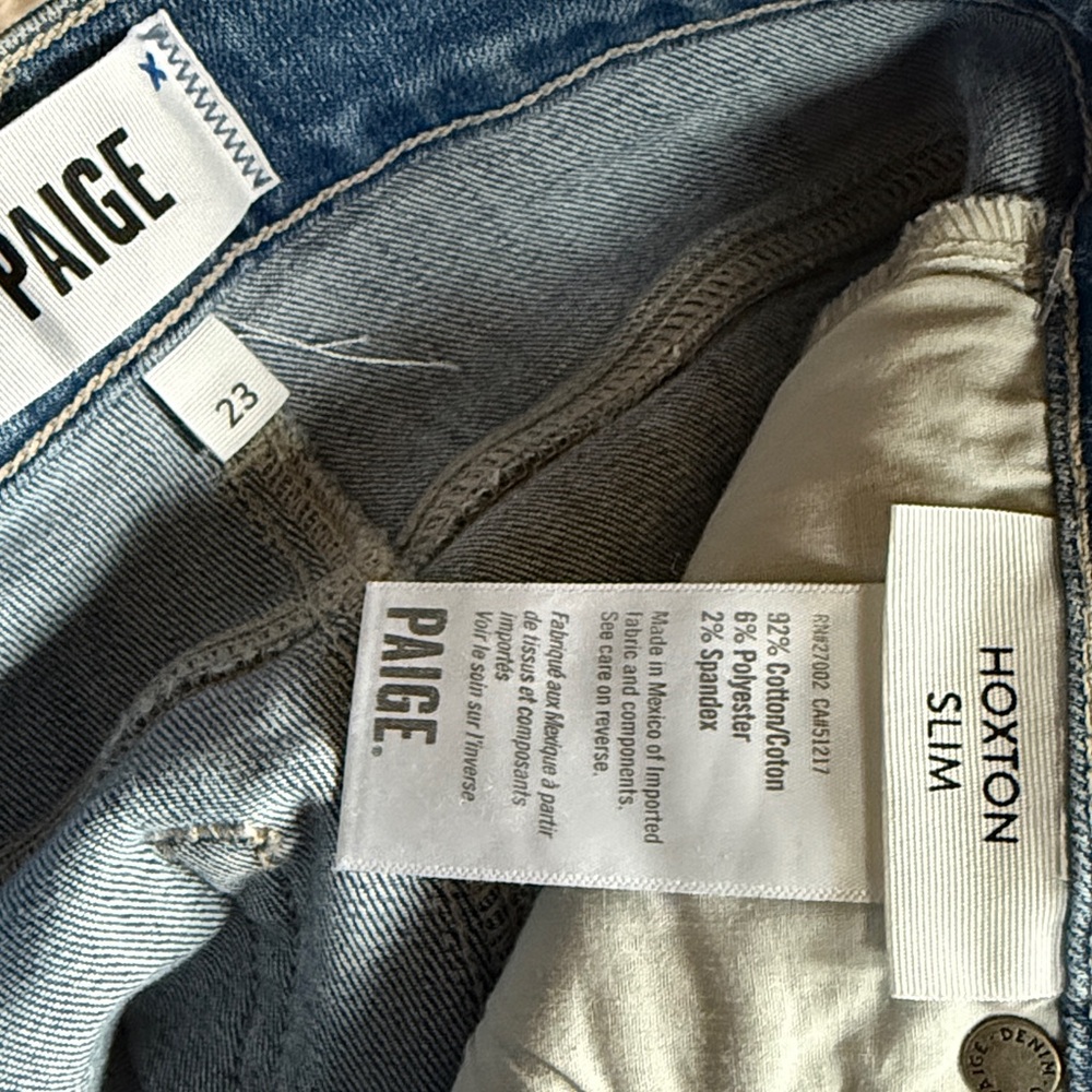 Paige Hoxton Highrise Slim Leg Jeans, 23, NWT - Picture 7 of 12